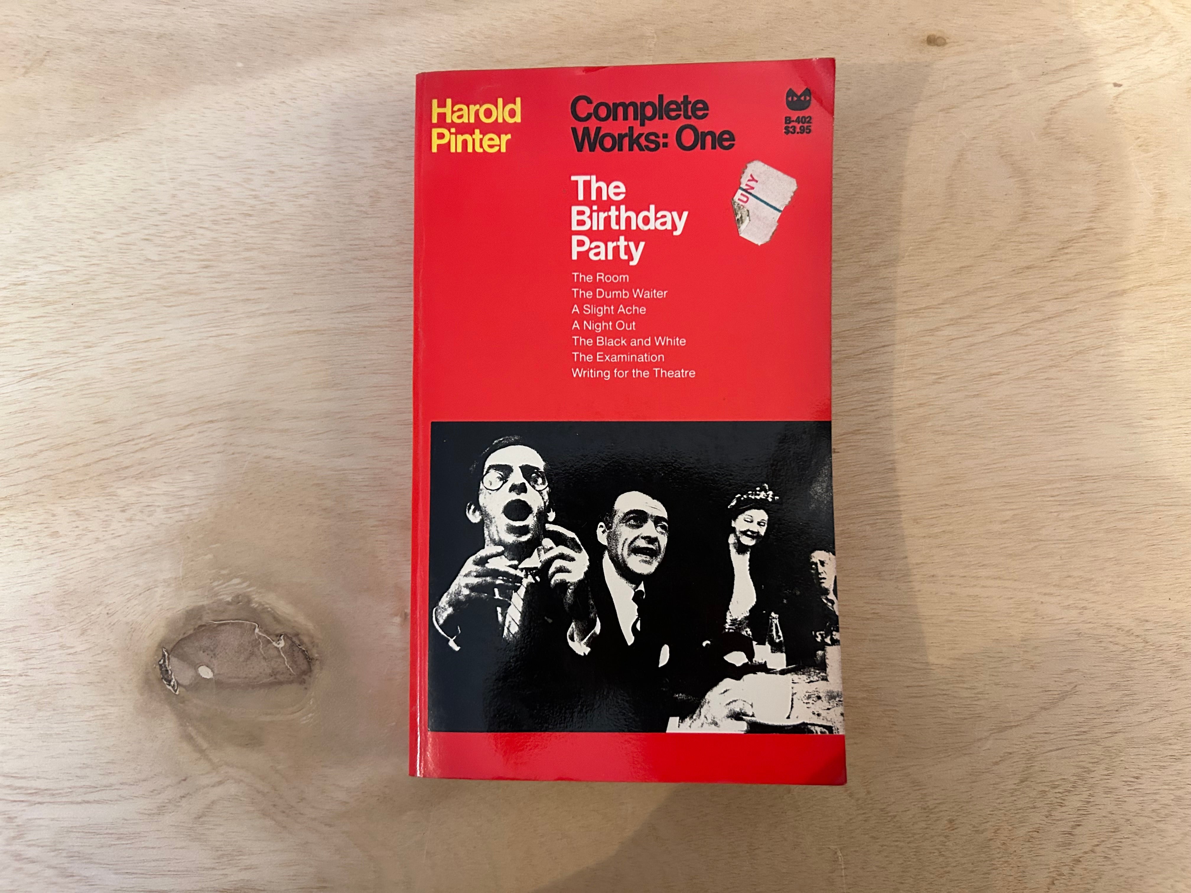 The Complete Works: One By Harold Pinter – Golden Hour Books