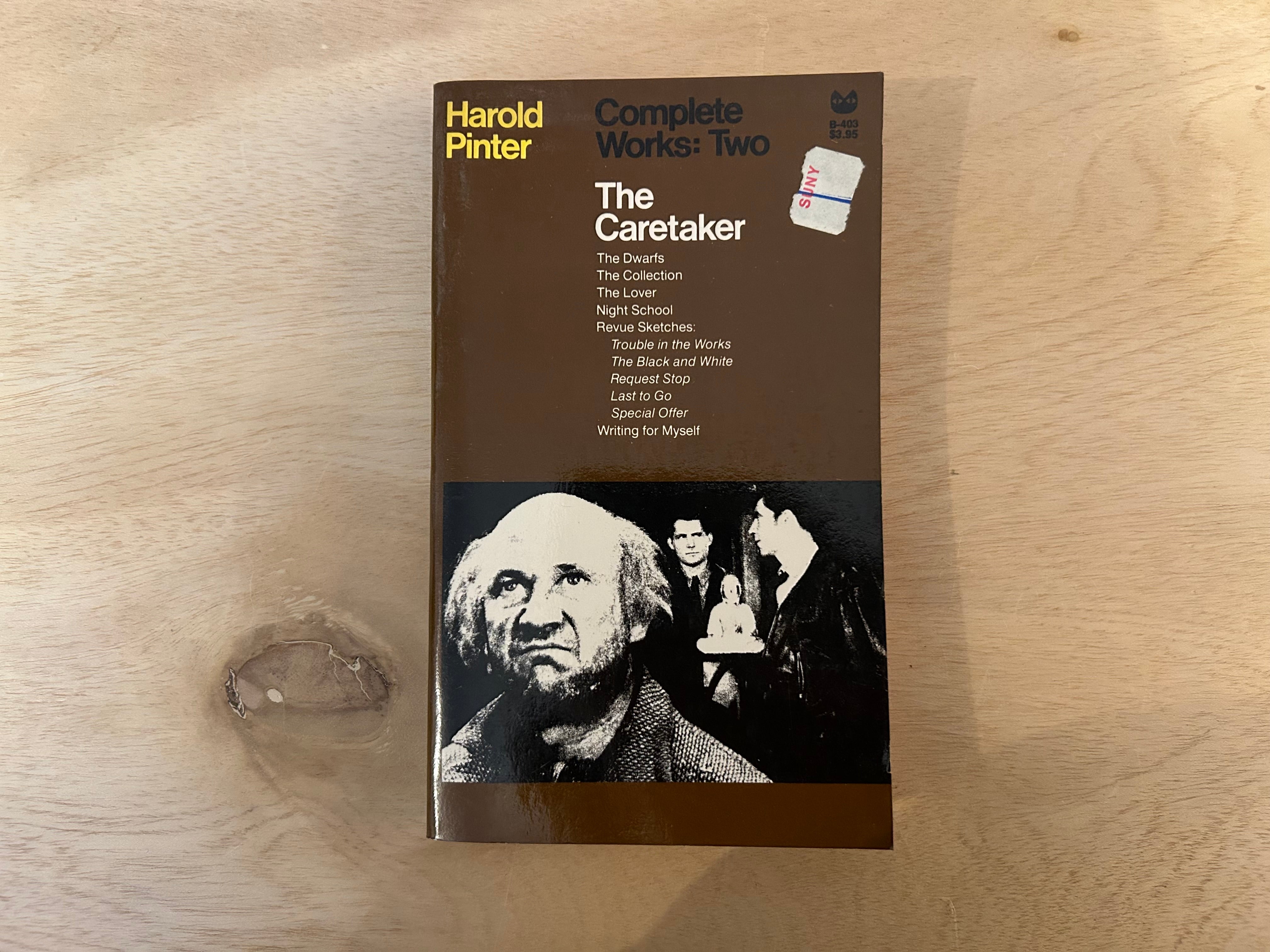 The Complete Works: Two By Harold Pinter – Golden Hour Books